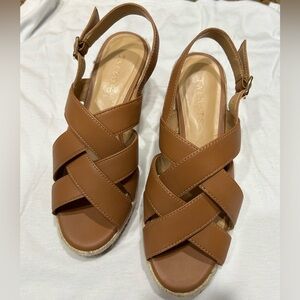 Talbots Tan Espadrille Sandals